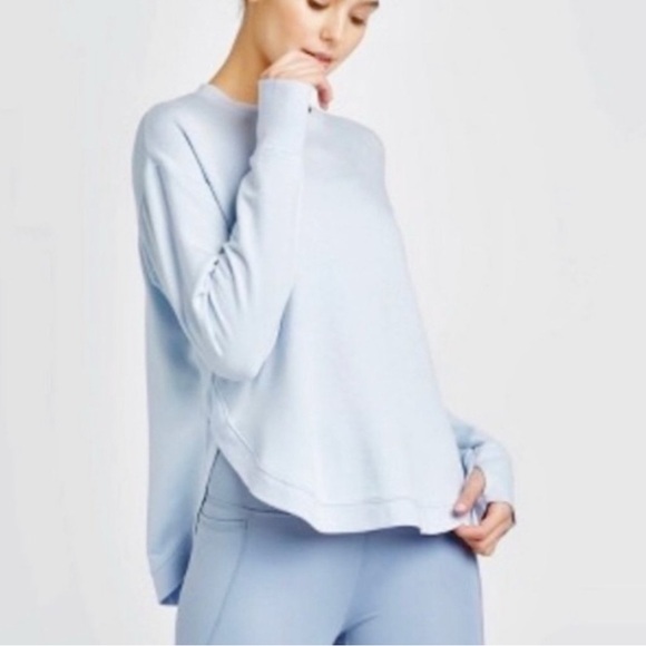 JoyLab Tops - Joy Lab light blue high-low pullover